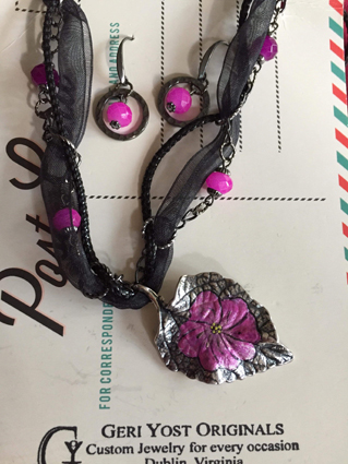 Geri Yost pendant & earrings