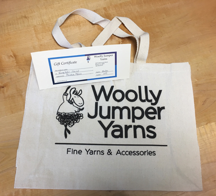 Woolly Jumper gift certificate & bag